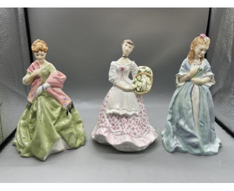 Royal Worcester - First Dance 3629, Royal Worcester - Spring Fair, and Royal Worcester - Sweet Anne 3630