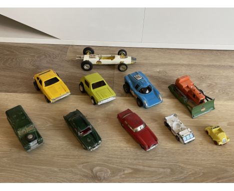 Assorted vintage vehicles 
351
Playworn condition, no returns or refunds available on these items. 