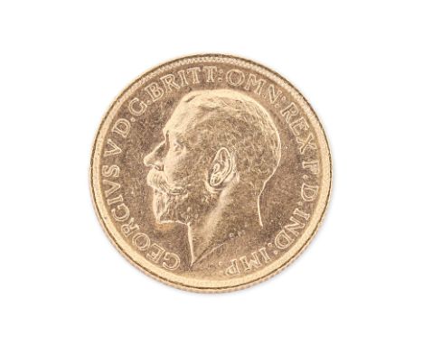 AUSTRALIA GEORGE V GOLD SOVEREIGN 1911 S
Sydney mint, left facing portrait, reverse with St. George slaying the dragon, S on 