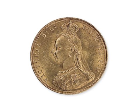 GREAT BRITAIN VICTORIA GOLD SOVEREIGN 1887
Crowned portrait facing left, reverse with St George slaying the dragon, date belo