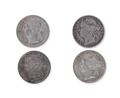 STRAITS SETTLEMENTS VICTORIA 10 CENTS 1883-1901 (4)
Comprising: 1883; 1895; 1899; 1901, portrait facing left, reverse with de