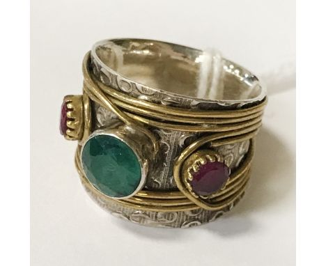 RUBY &amp; EMERALD RING