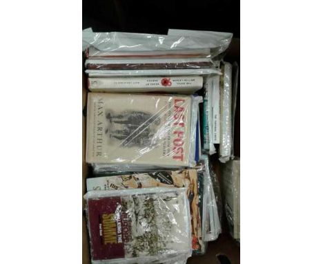 A collection of military themed books including, The Victorian and Edwardian Navy, Uniforms and Weapons of the Zulu War, the 