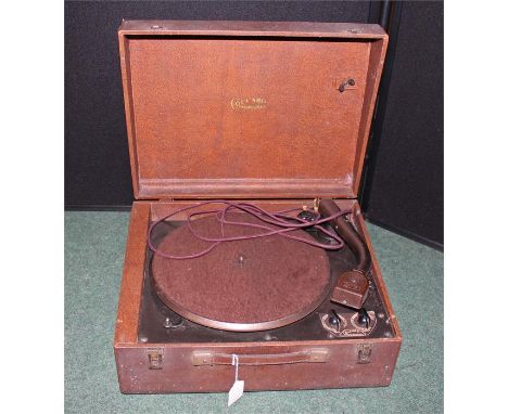 Late 1940s- early 1950s Vintage Collaro Microgram Record Player 