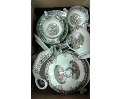 A Copeland Spode part service, dinner plates, cups, side plates, gravy boat, dishes, etc, (Qty)