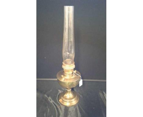 Aladdin brass oil lamp, to include boxed Lox-On Chimney and boxed instant light Burner. (3)