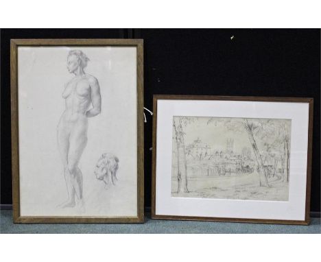 Ursula MacDonald, Worcester, pencil sketch, together with another Nude, (2)