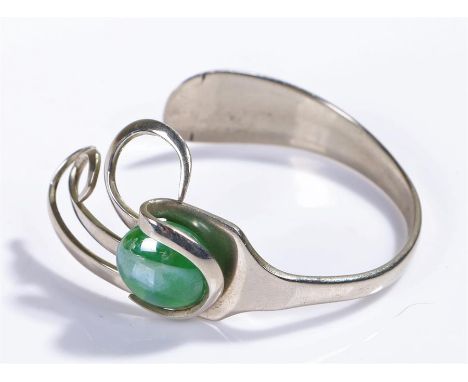 Ammolite set bangle, with swag Alpacca-Silco bangle