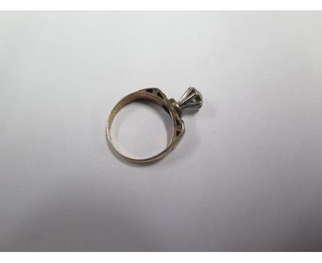 A 14ct yellow gold diamond ring marked 585, size L, approx 3.8 grams, generally good condition 
