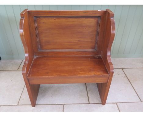 A new mahogany hall bench made by a local craftsman to a high standard, 94cm tall x 81cm x 40cm 