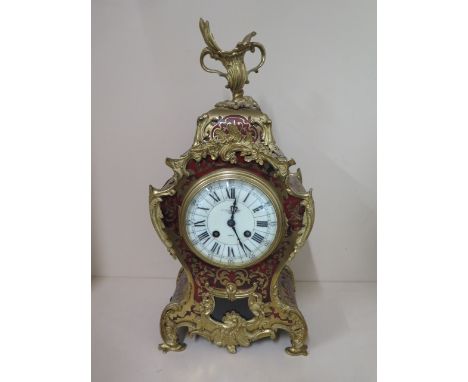 A French Japy Freres Boulle mantle clock, striking on a gong, the dial signed Goldsmiths Company Regent St London, Paris, in 