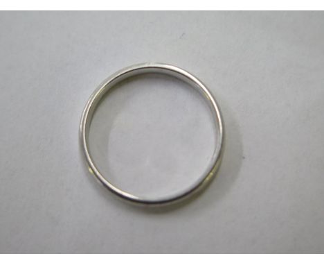 A platinum 950 band ring, size M, approx 3.3 grams, some usage marks but generally good 