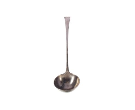 EARLY 20TH CENTURY SILVER LADLE, maker Josiah Williams &amp; Co, London 1910, engraved initials, 34cm long, 300g