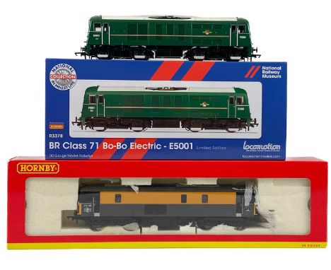 Hornby "OO" Electro-Diesel (class 73) x2  Comprises:R 3378 Limited edition green liveried E5001 (NRM locomotion issue)( (cost