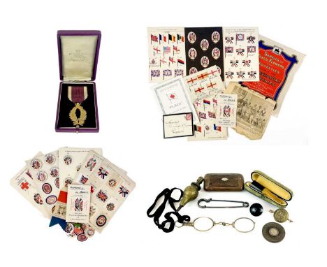 British Red Cross - flags, Allday Ltd trade catalogue etc A very unusual trade catalogue and samples contained in two small b