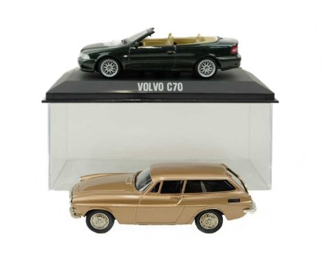 Brooklyn Models: Rob Eddie Volvo P1800 ES scale model plus one other model. Model 1:43 scale in gold. Limited to 400 models, 