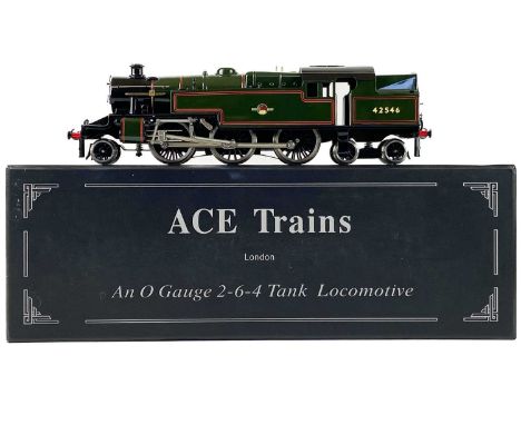 O Gauge Ace Trains Stanier 2-6-4 tank in late BR lined green livery Comprising mint boxed 2-6-4 tank No. 42546 built between 