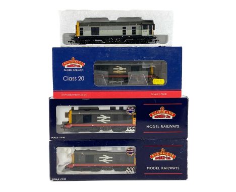 BR class 20 Bachmann boxed Railfreight livered "Chopper" (x4)  Comprising:32-029 BR dark grey, large logo No. 2002332-029A BR