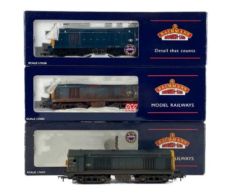 BR Class 20 Bachmann boxed "Chopper" (x3)  Comprising:32-026 BR blue, small logo livery with indicator boxes No. 2019232-029 