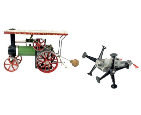 Mamod Steam Tractor Traction Engine plus Mattel Satellite Launcher  Comprising:A Mamod Steam Tractor Traction Engine, length 