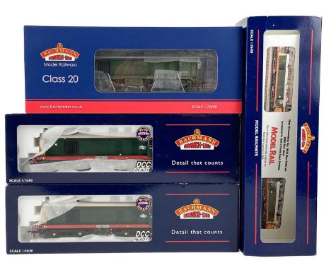 BR English Electric type 1 D8000 on (Class 20) "Chopper" Bachmann boxed models (x3)  Comprising:Bachmann 32-034A BR green liv