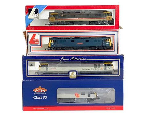 Lima and Bachmann "OO" Class 87, 90 and 92 Electric Locomotives (x4)  Comprising:Lima Class 87 in railblue No. 87005 "City of
