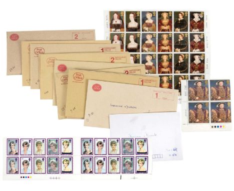 GB 1990's era decimal um commemorative stamps in traffic light corner blocks of 4 - face value £240+ Comprising complete sets