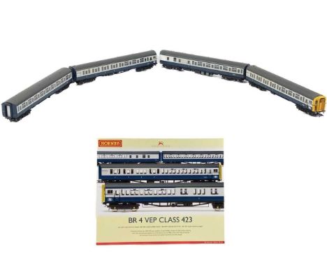 Hornby "OO" BR Southern Region 4 VEP (Class 423) four car set Comprising R 3143 4 VEP set No. 7830 in BR blue and grey livery