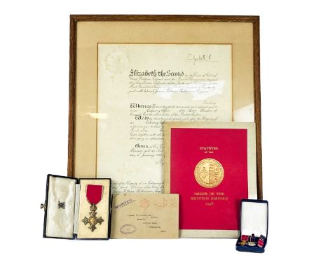 OBE and certificate etc. An OBE in box of issue awarded to James William Wilkinson for his work with the British Council. Thi