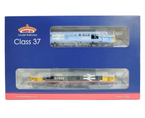 BR English Electric Class 37 "OO" boxed special twin pack Bachmann models  Comprising mint boxed 32-381T twin pack setLocomot
