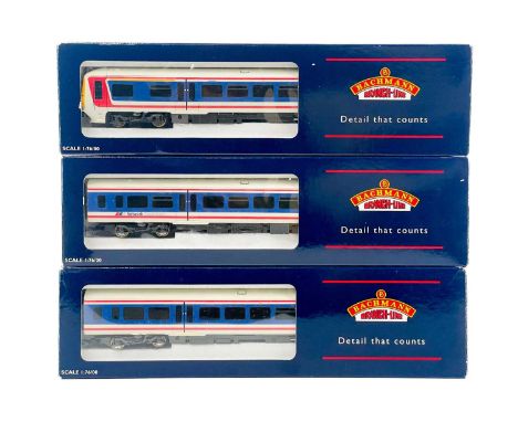 Bachmann "OO" Class 166 Turbo DMU three car set Comprising 31-025 Class 166 three car set in Network South East livery. Model
