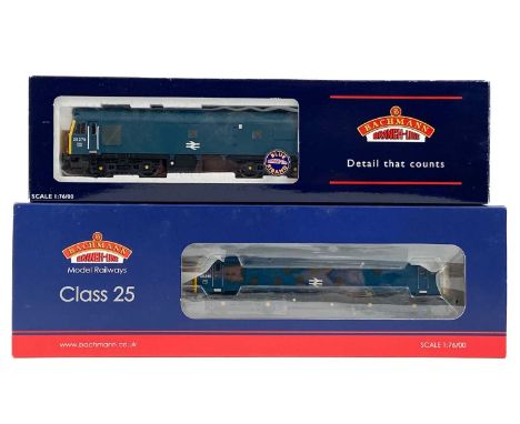 Bachmann Bo-Bo D5000 class (class 25) diesels (x2)  Comprising two different boxed rail blue examples:32-326DS No. 25245 in r