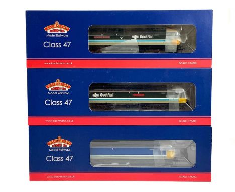 Bachmann boxed Brush Type 4 (class 47) "OO" diesels (x3)  Comprising Scotrail / Trans-Pennine livery models:Scotrail 31-650N 