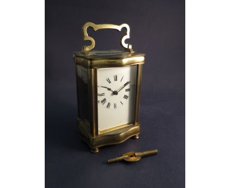 A 20th Century brass carriage clock
