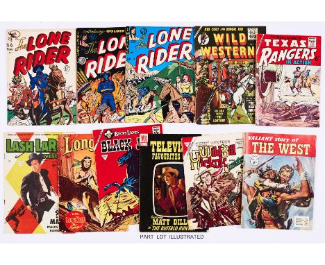 Lone Rider (1950s WDL) 1-3. With Lone Rider 58 (Popular Press/T.V. Boardman), Wild Western 1 (L. Miller), Lash Larue Western 