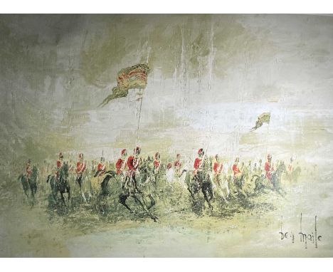 Ben MAILE (1922-2017) 'A Time of Glory', signed limited edition print 64/350, image size 60cm x 88cm, and two Martell Cognac 