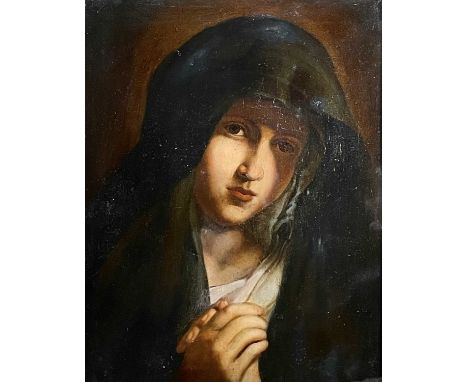 After Giovanni Battista Salvi da SASSOFERRATO Portrait of the Young Virgin Mary 19th century oil on canvas45 x 35cm