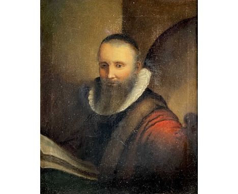Follower of Gilbert JACKSON (1600-1642)Portrait of a man in a Ruff CollarOil on canvas35.5 x 30cm