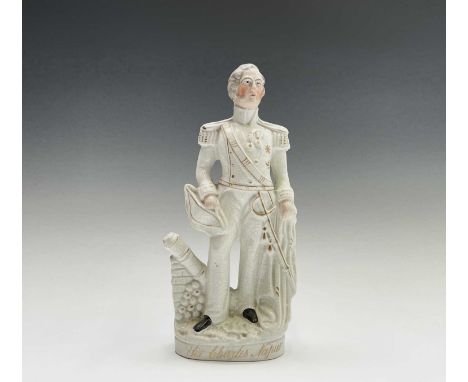 A 19th century Staffordshire flatback portrait figure, 'Sir Charles Napier'. Height 29cm.