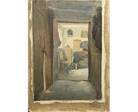 Richard Caulfield ORPEN (1863-1938) 'The Kitchen, Rollington Farm, Corfe', watercolour, signed and dated 1910, inscription to