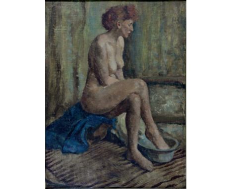 MURIEL CONSTANCE SMITH THE ARTIST'S MODEL OIL ON CANVAS BOARD 50CM X 37.5CM 
