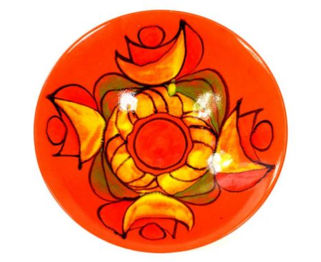 A POOLE EARTHENWARE DELPHIS BOWL 34CM DIAM 1960'S 
