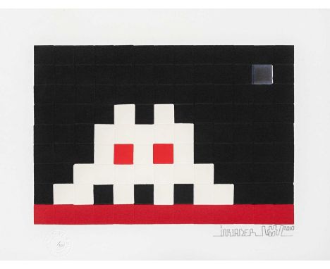 Invader (French 1969-), 'Home Mars (AP)', 2010, embossed screenprint in colours with applied foil on wove paper, signed and n