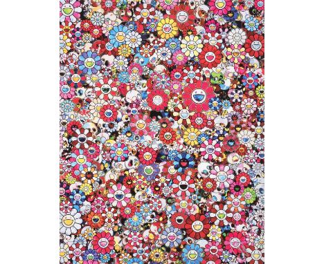 Takashi Murakami (Japanese 1962-), 'Dazzling Circus: Embrace Peace And Darkness Within Thy Heart', 2013, offset lithograph in