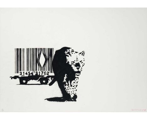 Banksy (British 1974-), 'Barcode', 2003, screenprint on wove paper, numbered from an edition of 600 in pencil, rubberstamped 