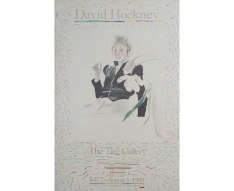 David Hockney (British 1937-), 'Travels with Pen, Pencil and Ink Drawings and Print', 1980, Tate Gallery Exhibition Poster, s