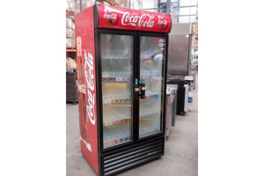 1 X Oversized 2 Door Coca Cola Merchandiser Refrigerator