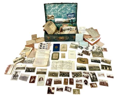 W. A.B Leach, postcards, photos and ephemera of his life. In his original labelled/named trunk including his passport with ma