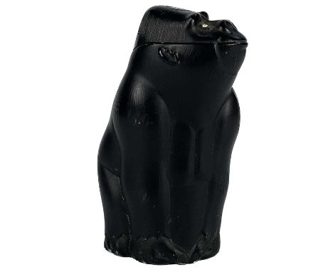 A Japanese black metal lighter in the form of a Gorilla. Inscribed 'Masai Modern Japan', height 6cm, width 3cm, depth 3.5cm.