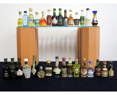A Selection of 30 miniatures including:- Brandy, Gin, Port &amp; Madeira